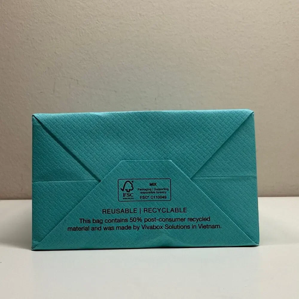 Tiffany & Co. | Gift Bag w/ Card | Mint Green | 6 x 5 x 3 in.
